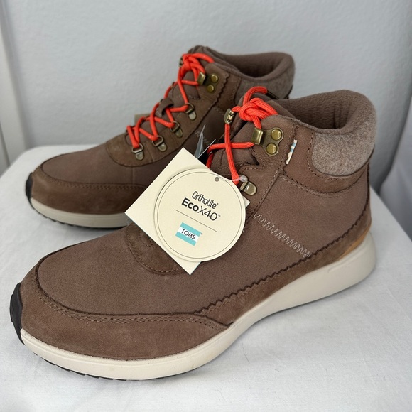 TOMS Cascada Waterproof Taupe Gray Nubuck Suede Women's Boots